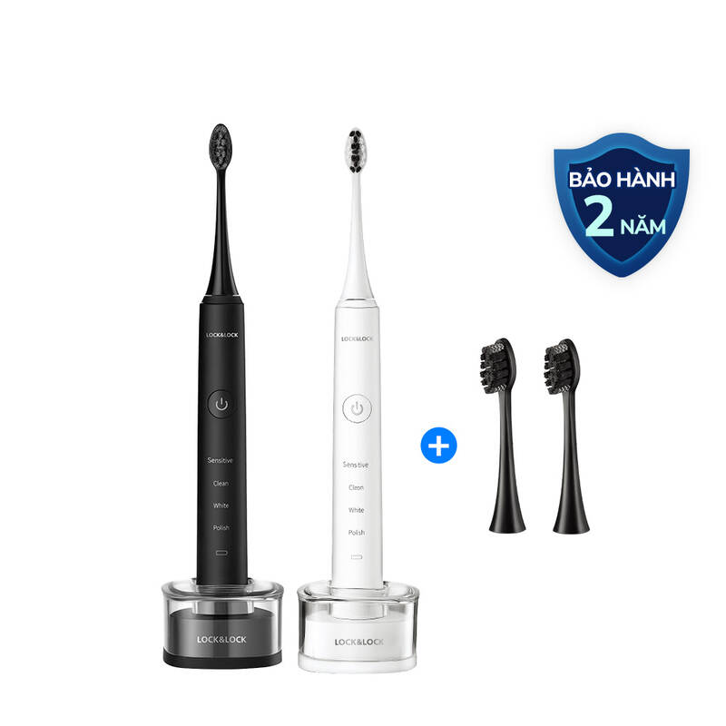 Bàn Chải Đánh Răng Điện Locknlock, Dc3.7V, Trọng Lượng 235G, Sạc Không Dây - 2 Màu (Đen, Trắng) - ENR346 image number null